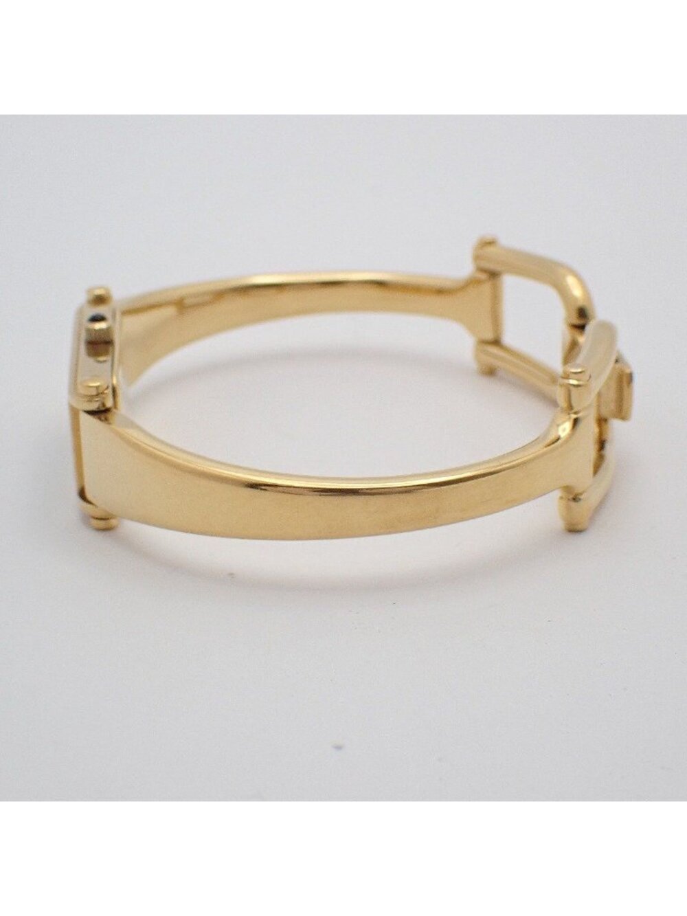 Gucci L Bracelet Watch Quartz Gold Black Dial - Picture 5 of 9